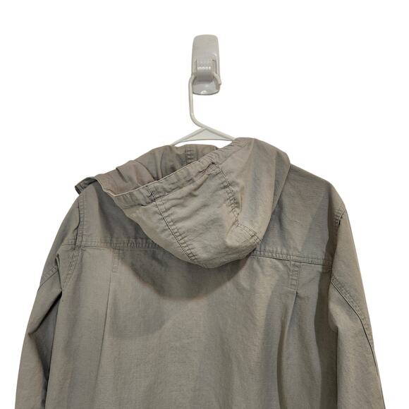 White Sierra Greige Hooded Full Zip Outdoors Casual Cotton Parka Jacket Medium - Picture 4 of 8